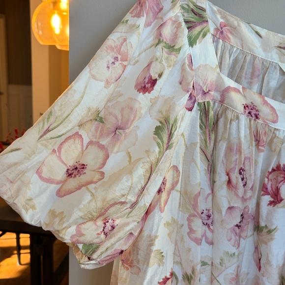 H&M Floral Blouse - Pink and Cream - Picture 3 of 7